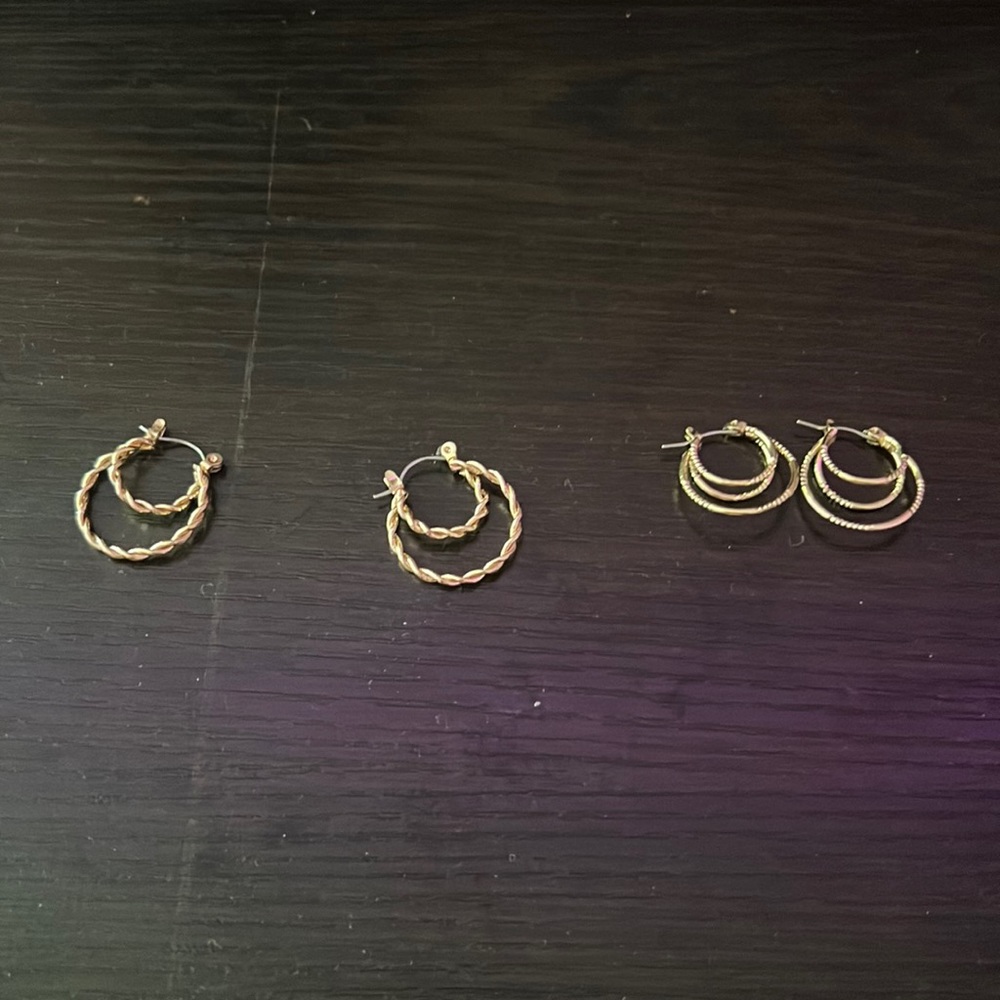 Gold earrings
